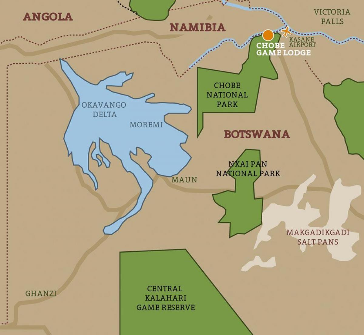 kat jeyografik nan Botswana kat jeyografik pak nasyonal