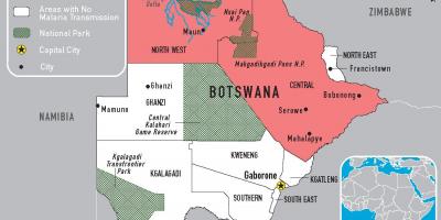 Kat jeyografik nan Botswana malarya