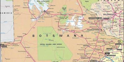 Kat jeyografik nan detay kat wout nan Botswana